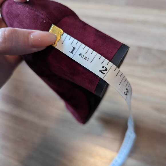 Paul Green "Kami" Wine Coloured Block Heeled Suede Shoes - Picture 10 of 11